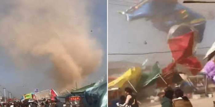 龙卷风突袭景区 多名孩童被卷上天后坠地(他)