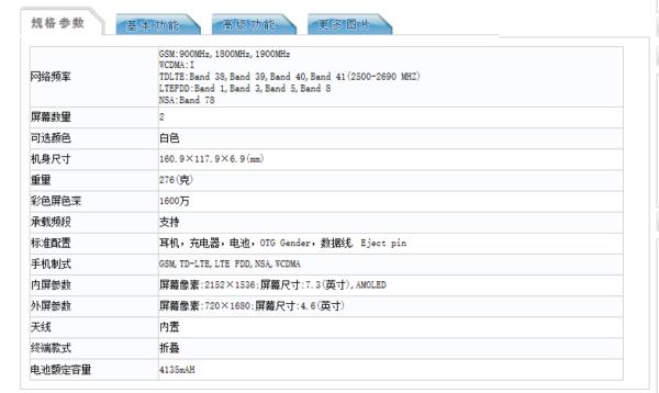 三星W20 5G工信部参数信息公布 Galaxy Fold的套娃？