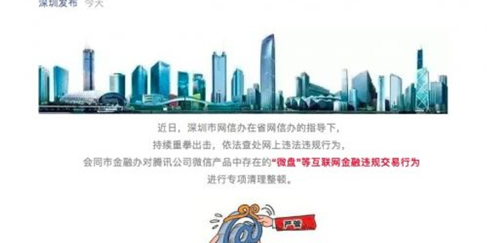 深圳网信办整顿互联网金融违规交易 关闭199个