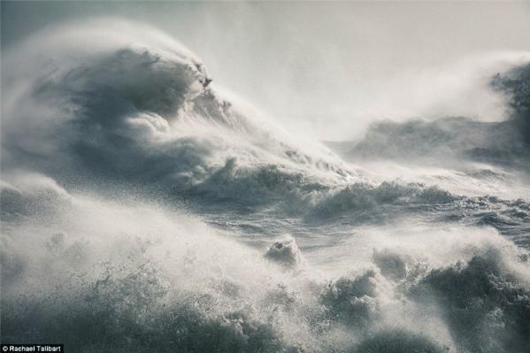 镜头定格狂风卷起巨浪瞬间 如同巨人怒吼