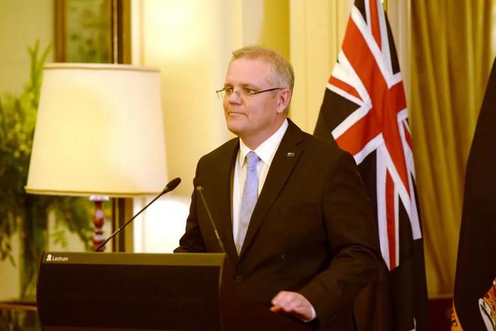 当地时间8月24日，澳大利亚新任总理莫里森宣誓就职（图片来源：视觉中国）