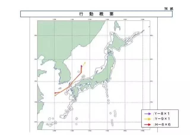 △日本统合幕僚监部发布的飞行轨迹图