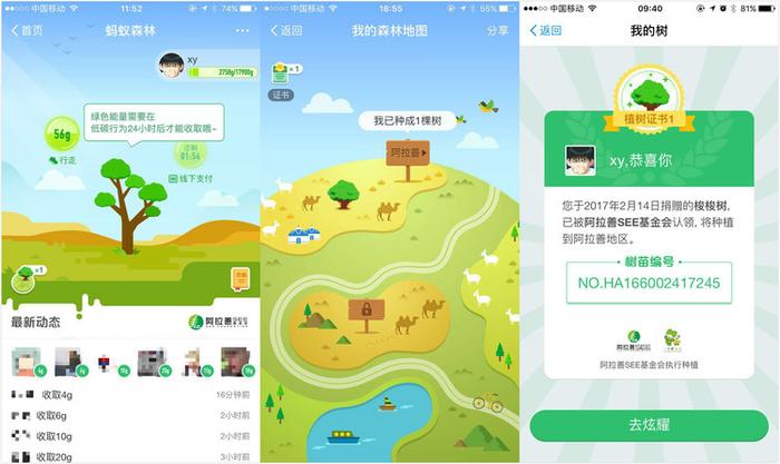 支付宝里的蚂蚁森林