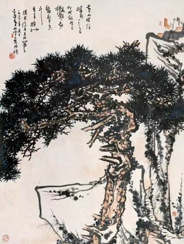 图5:黄山松图(中国画) 潘天寿.webp