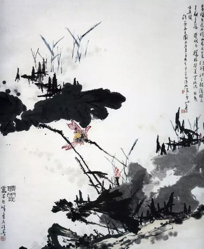 图19:晴霞图(中国画·指墨) 潘天寿.webp