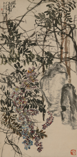 图12:吴昌硕中国画《珠光》