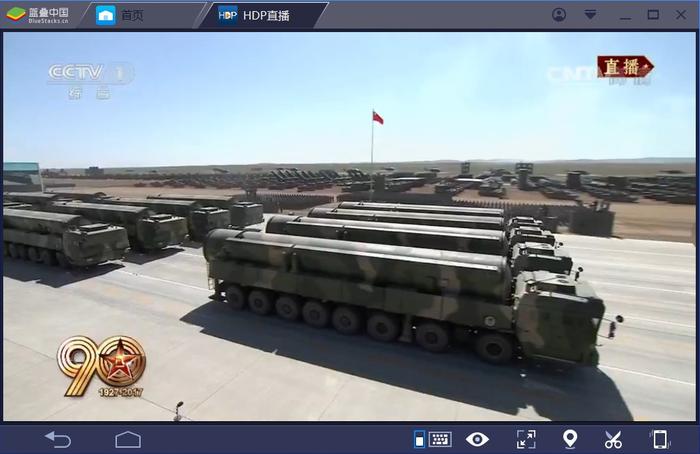 图片:建军90周年阅兵式上首次公开露面的东风-31AG洲际导弹,载车更加重型化。