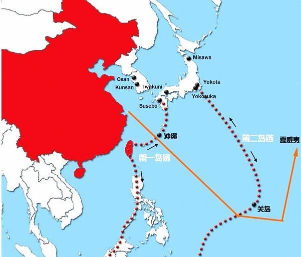 853天王星号围观美军“环太平洋”军事演习示意图