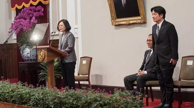 9月5日,蔡英文召开记者会,宣布赖清德成为台当局行政机构负责人。