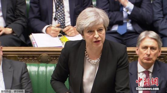 资料图:英国首相特雷莎·梅。