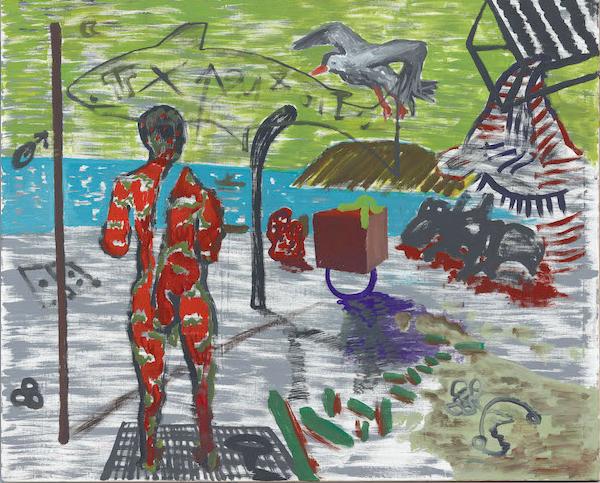 A.R.彭克作品《回望寂静海滩》(Looking Back into the Silent Bay,1977)