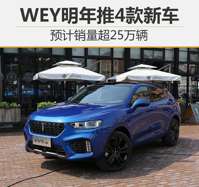 WEY明年推4款新车 预计销量超25万辆