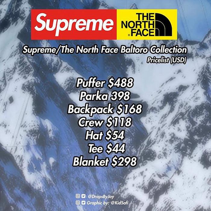 官方正式发布！Supreme x The North Face 雪山系列本周登场