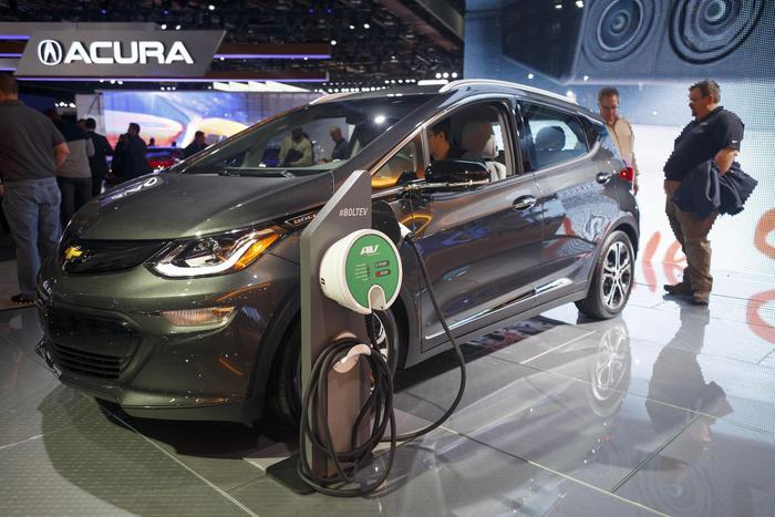 北美国际汽车展上的新能源车