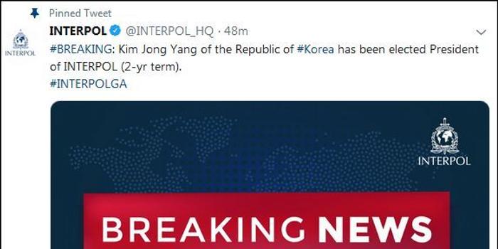 多国抗议俄罗斯人任ICPO主席 投票:韩国金正阳
