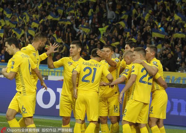 2020年欧洲杯预选赛小组赛B组：乌克兰2：1胜葡萄牙