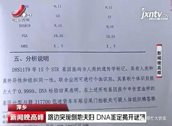 萍乡：路边突现倒地夫妇    DNA鉴定揭开谜团