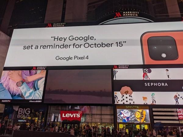 谷歌在时代广场承包巨型广告牌 珊瑚色Pixel 4成主角