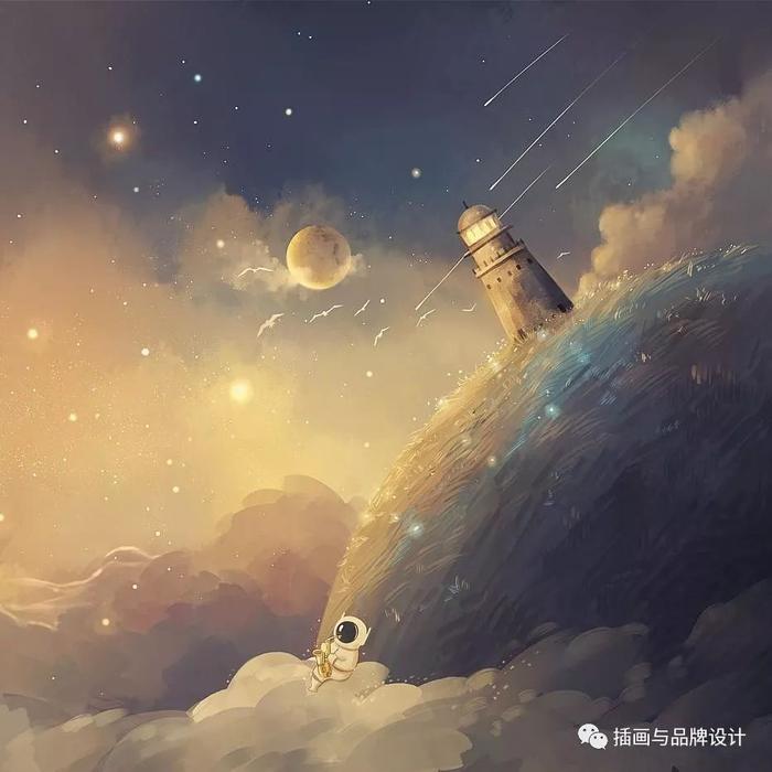 插画丨她笔下美到令人窒息的星空，每一幅都是一张壁纸