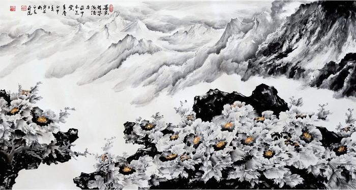 《赵岳牡丹山水中国画展》将在中山美术馆展出