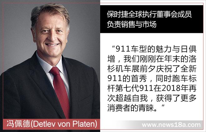 保时捷2018年全球销量创新高 在华跨越8万辆大关