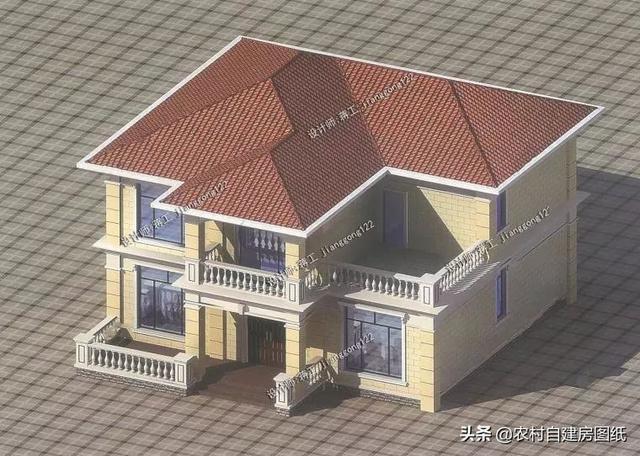 12X10米二层农村小别墅，25万搞定主体，建出来比效果图还好看