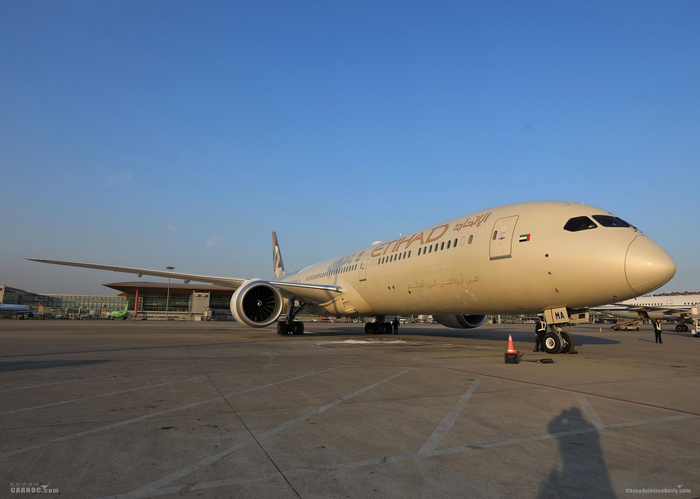 阿提哈德航空787执飞阿布扎比-北京-名古屋航线475787_