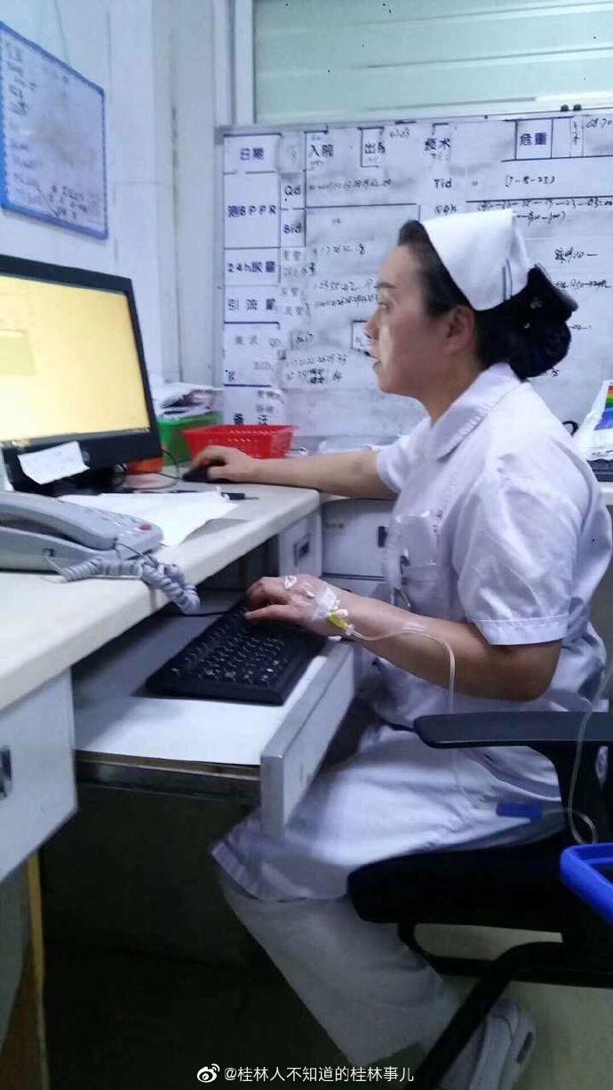 桂林南溪山医院拍下来的一幕！这名女护士火了，谁认识？