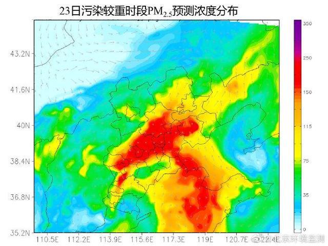 受系统性偏南风及高湿度影响，北京将发生一次空气污染过程
