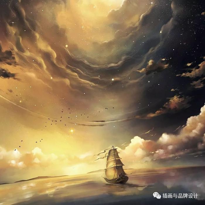 插画丨她笔下美到令人窒息的星空，每一幅都是一张壁纸