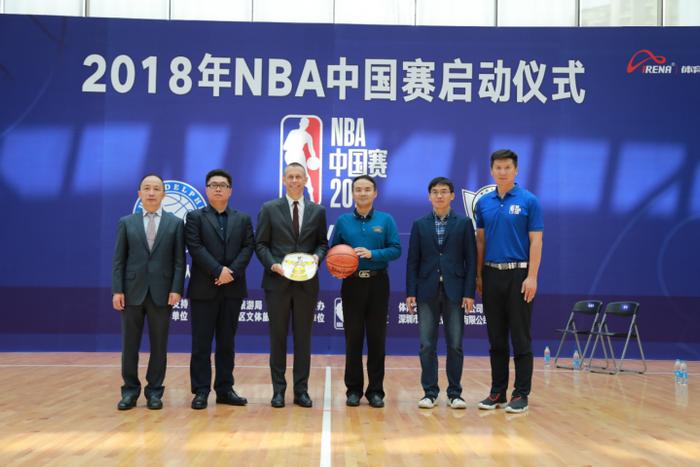 2018NBA中国赛于深城举办启动仪式 书法家与麒麟舞助阵现场