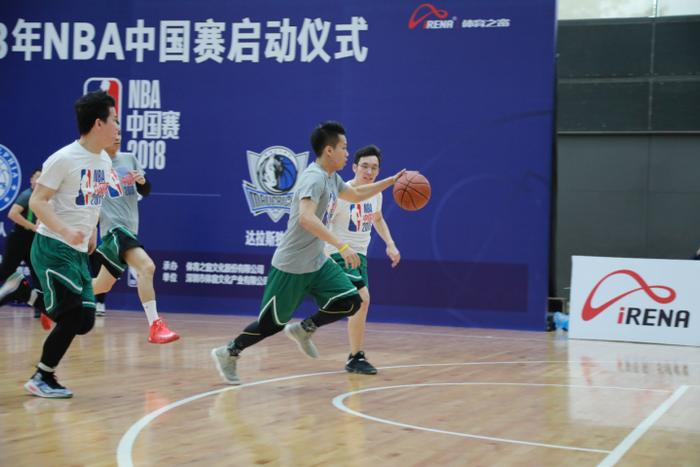 2018NBA中国赛于深城举办启动仪式 书法家与麒麟舞助阵现场