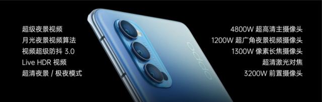 (Reno4 Pro支持视频超级防抖3.0、Live HDR等视频拍摄功能)