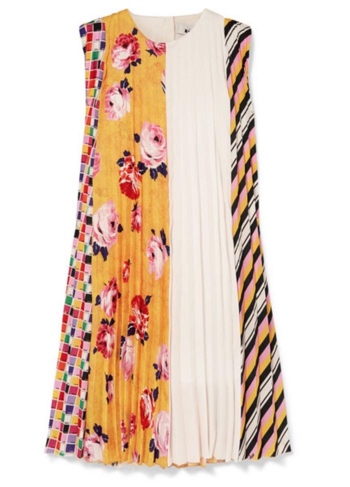 MSGM 褶裥印花绉纱迷你连衣裙$1,023