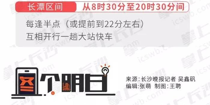 以后坐城铁像公交一样!长株潭城铁调整运行图