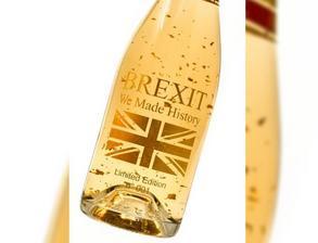 英国脱欧“近在咫尺” 法公司推金箔葡萄酒庆祝