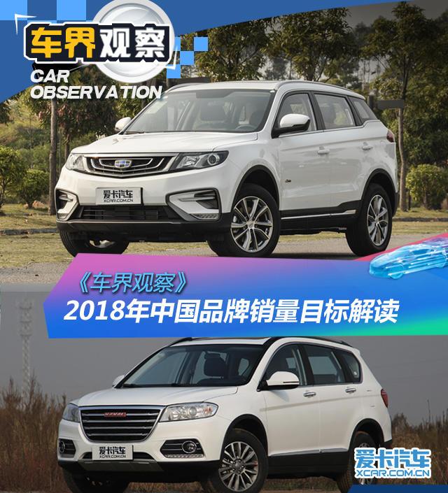 车界观察：2018年中国品牌销量目标解读