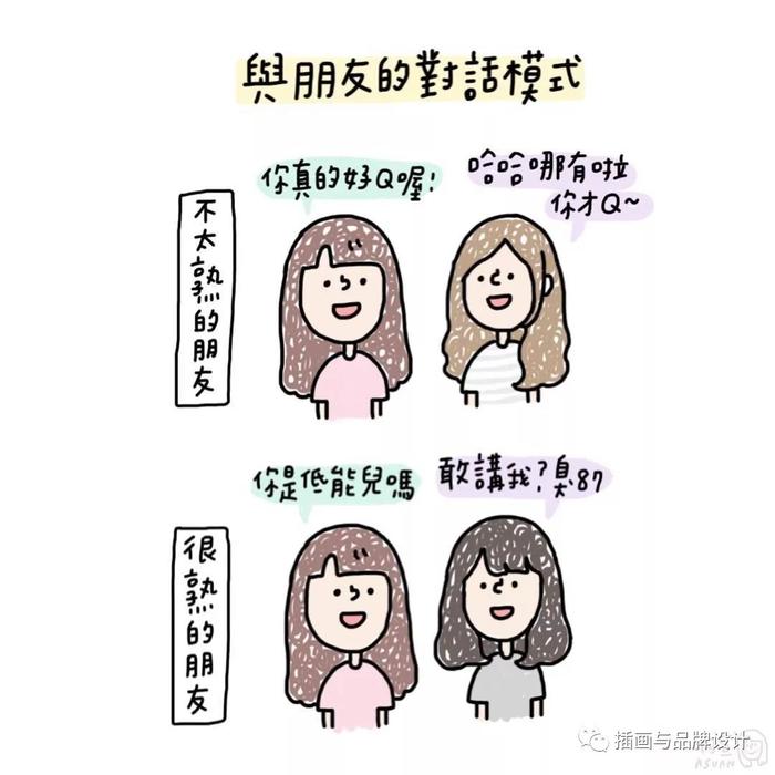 插画丨她画出与闺蜜的完全瞬间，内心戏十足