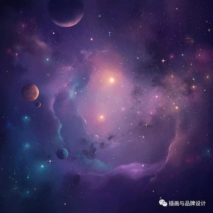 插画丨她笔下美到令人窒息的星空，每一幅都是一张壁纸