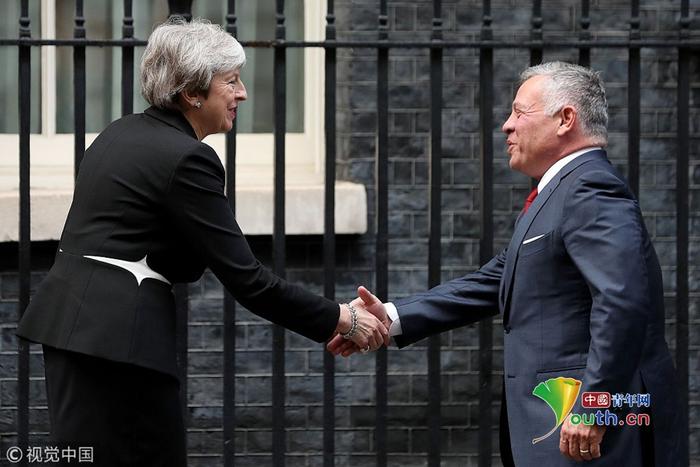 英国首相特蕾莎·梅会见约旦国王阿卜杜拉二世