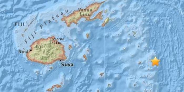 斐济东部海域发生5.5级地震 震源深540.2公里