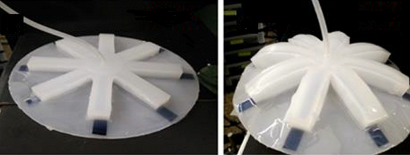 仿生水母软体机器人。图片来源:机器人大讲堂