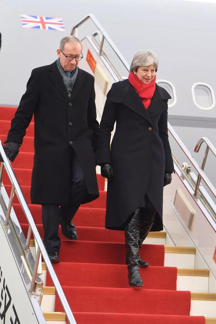2018年1月31日,英国首相特雷莎·梅抵达武汉。新华社记者肖艺九 摄
