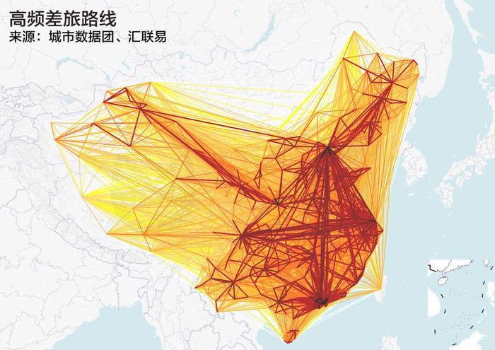 2017年全国出差地图（告诉你商业机会在哪里！）