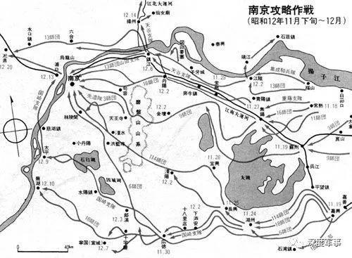 图8:日军进攻南京的作战示意图