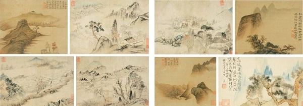 《山水册》 石涛 清康熙三十四年(1695年)纸本或绢本设色 四川博物院藏