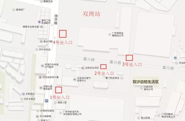 出入口在地图大概位置图