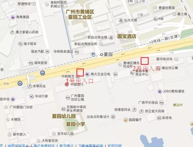 出入口在地图大概位置图