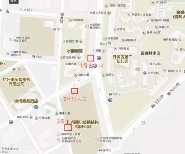 出入口在地图大概位置图
