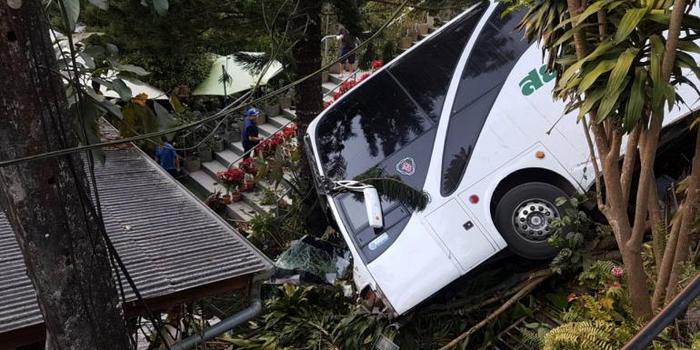 泰国一载32名中国游客大巴刹车失灵出车祸 11